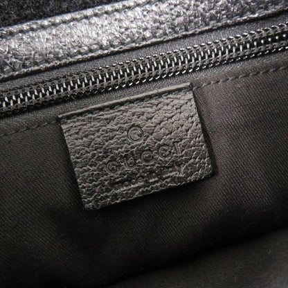 Gucci 27639 GG Canvas Leather Black Shoulder Bag Black 1047 Gucci
