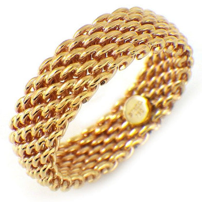 Tiffany & Co. Ring Somerset Mesh 18K Pink Gold