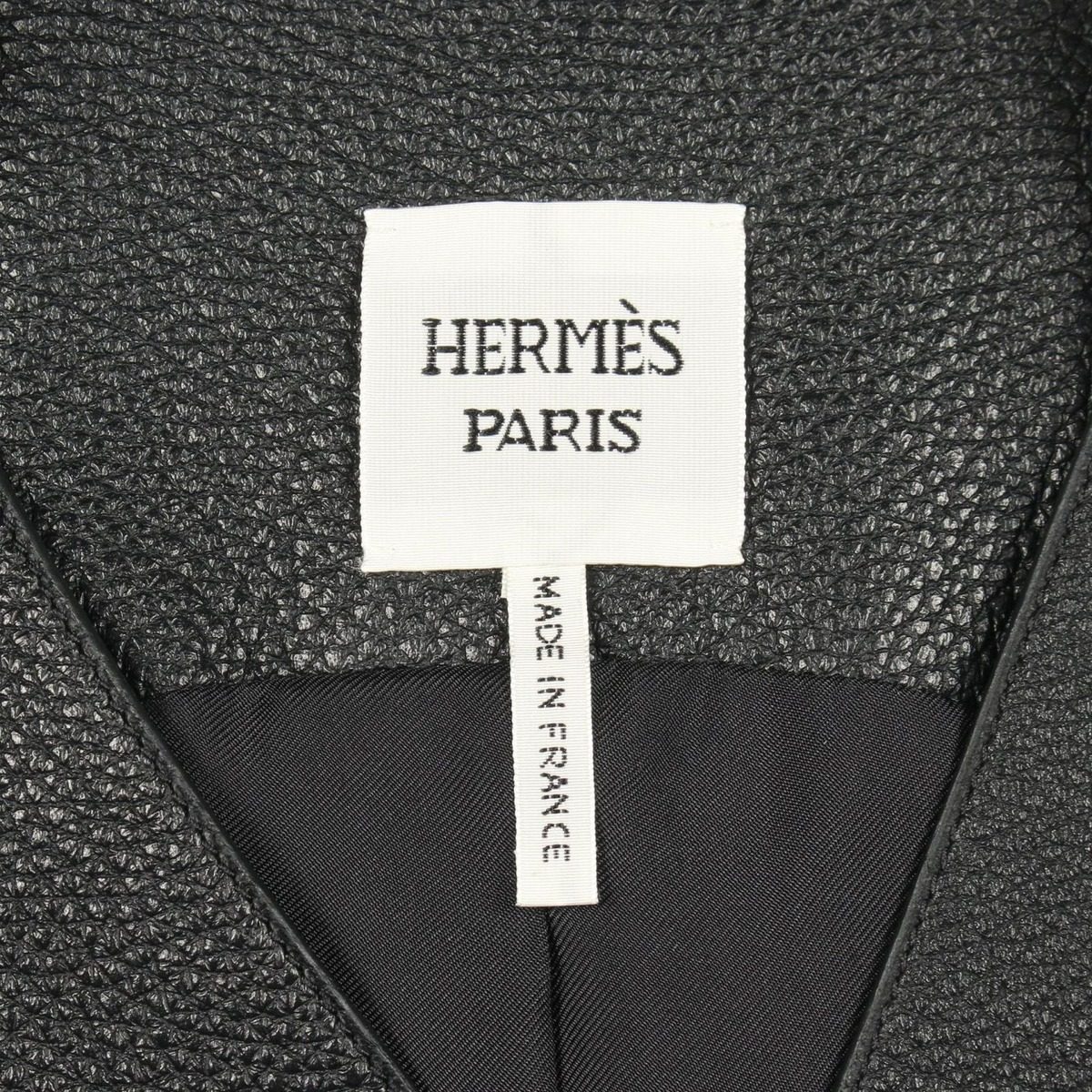 Hermes Vest Series Button Long Gilet Black — view 3