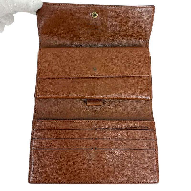 Louis Vuitton Monogram Leather Portefeuille Sarah Bifold Long Wallet