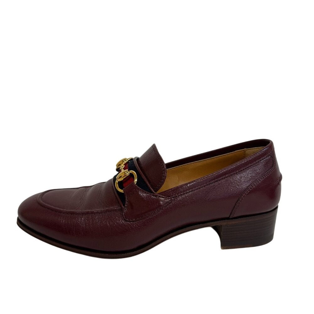 Gucci Horsebit Loafers Leather Red Wine