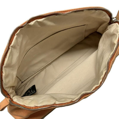 Hermes Pouch Bolide Pouch 25 Orange X Light Brown Leather