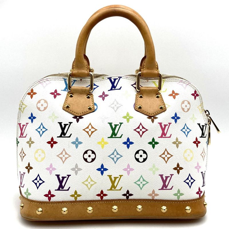 Louis Vuitton M92647 Alma (old) Handbag White Monogram Multicolor