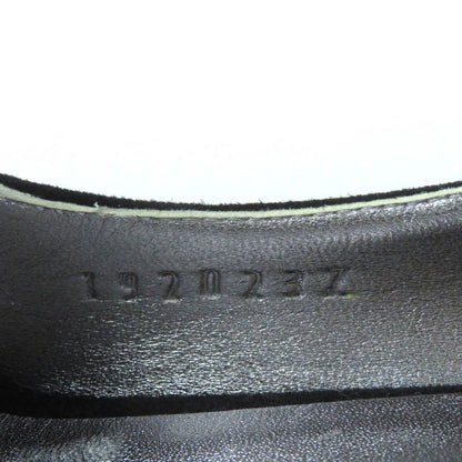 Hermes Vecteur Feather Motif Suede Leather Pumps Black 35 Storage With Bag Made