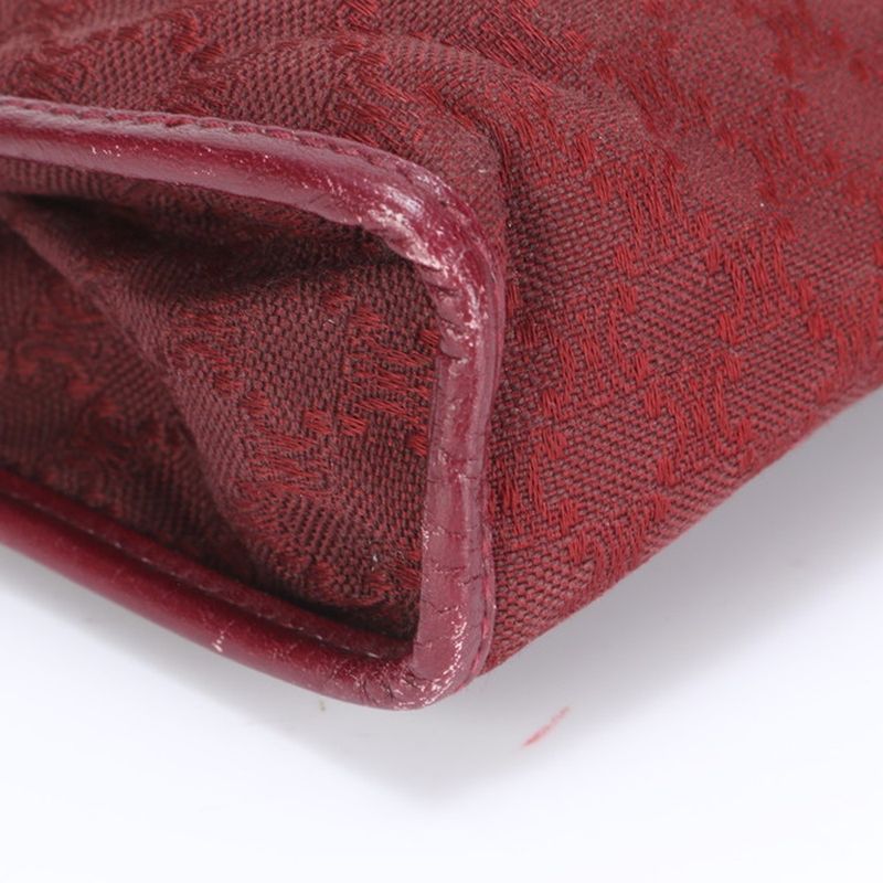 Celine Macadam Triomphe Leather Clutch Bag Hand Second Pouch Tote Women's RRE