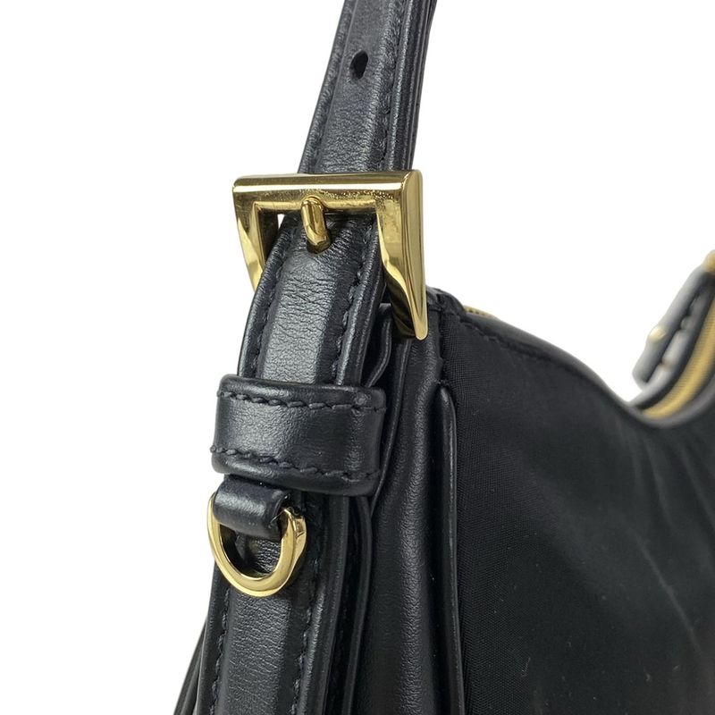 Prada Shoulder Bag Emme Large 1bc232 Black Re-nylon Leather