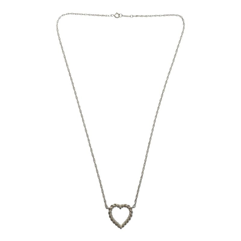 Tiffany & Co Twisted Heart Necklace Silver 925 49 cm 6.8