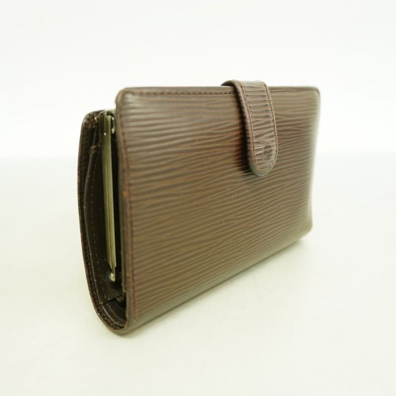 Louis Vuitton Wallet Epi Porte Monnaie Viennois M6324d Mocha Women's