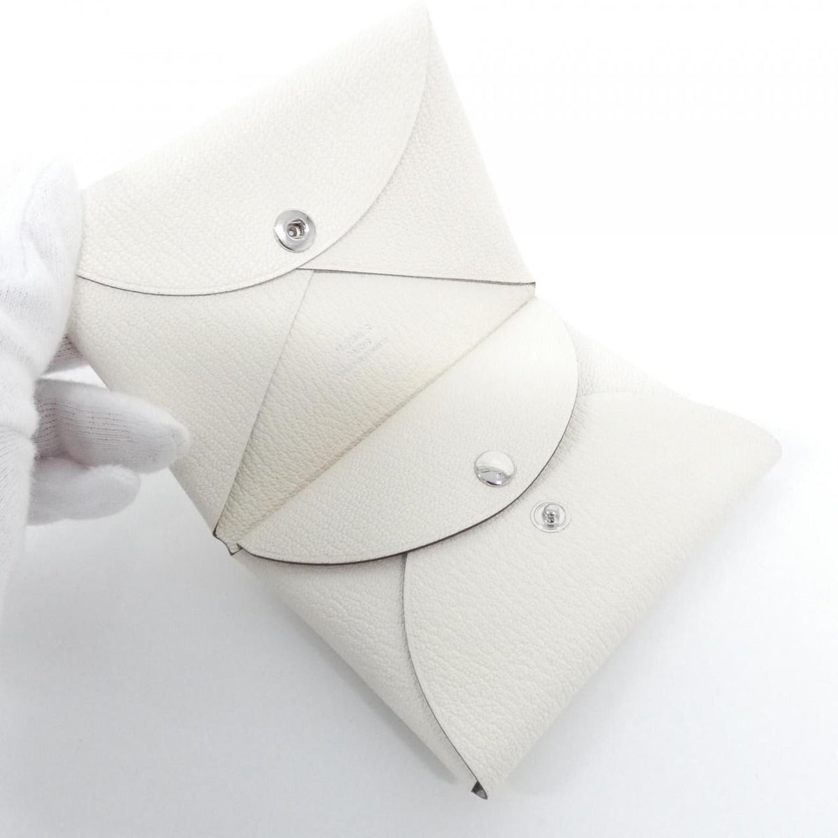Hermes Calvi Duo Coin Case Nata — view 3