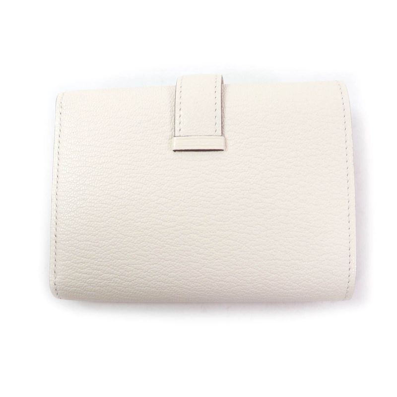 Hermes Bearn Combine Nata Gold Hardware H Logo Hardware Compact Wallet Chevre