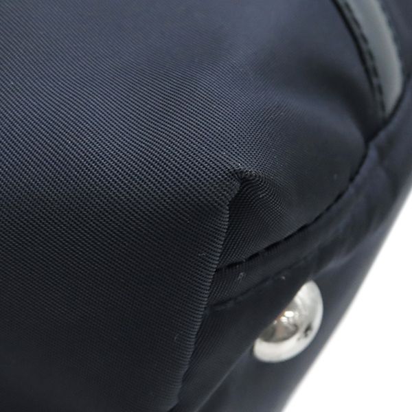 Prada 2way Bag Tessuto 2way Tote Bag Nylon Leather Navy Silver Hardware Navy