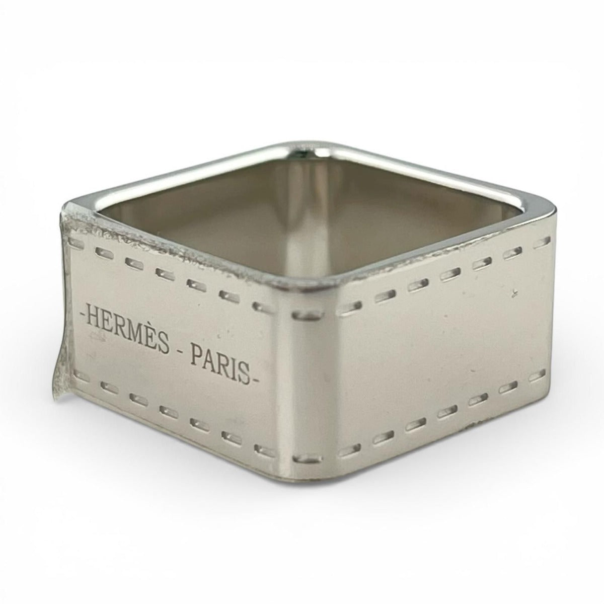 Hermes Bolduc Square Scarf Ring Silver — view 4