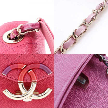 Chanel Coco Mark Top Handle 2WAY Shoulder A93659 Caviar Skin Pink Ladies Handbag