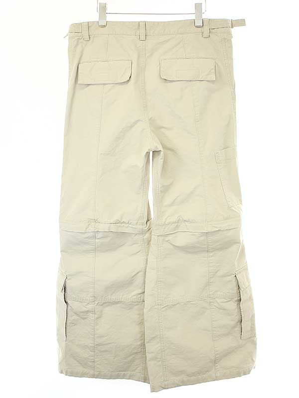 Balenciaga 23aw Flared Cargo Pants Flared Cargo Long Pants 768810 Tkp27 Beige L
