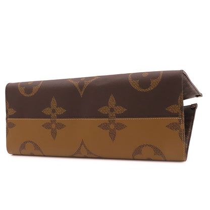 Louis Vuitton On The Go GM Brown Camel Gold Monogram Reverse Giant 2-Way Tote — view 3