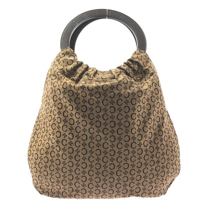 Celine - Macadam Pattern Circle Handle Canvas Handbag - Brown - Women