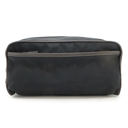 Prada Logo Jacquard Triangle Second Bag Clutch Multi Pouch Nylon Nero