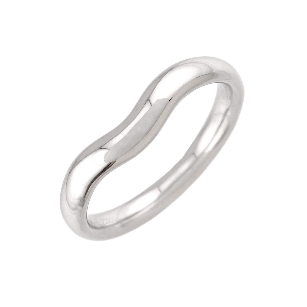 Tiffany & Co Wide Curved Band Ring Pt Platinum