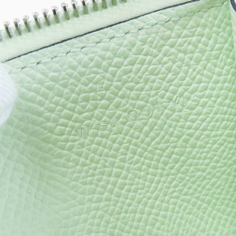 Hermes Bearn Souffle Verso Blue Prus/vert Fizz Silver Hardware Vaux Epson Long