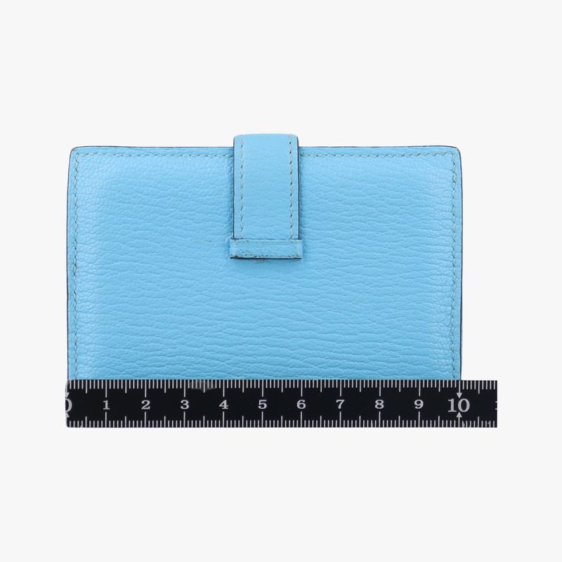 Hermes Bearn Souffle Blue Leather D Ai002id