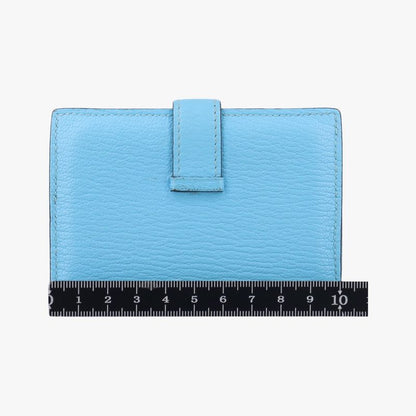 Hermes Bearn Souffle Blue Leather D Ai002id