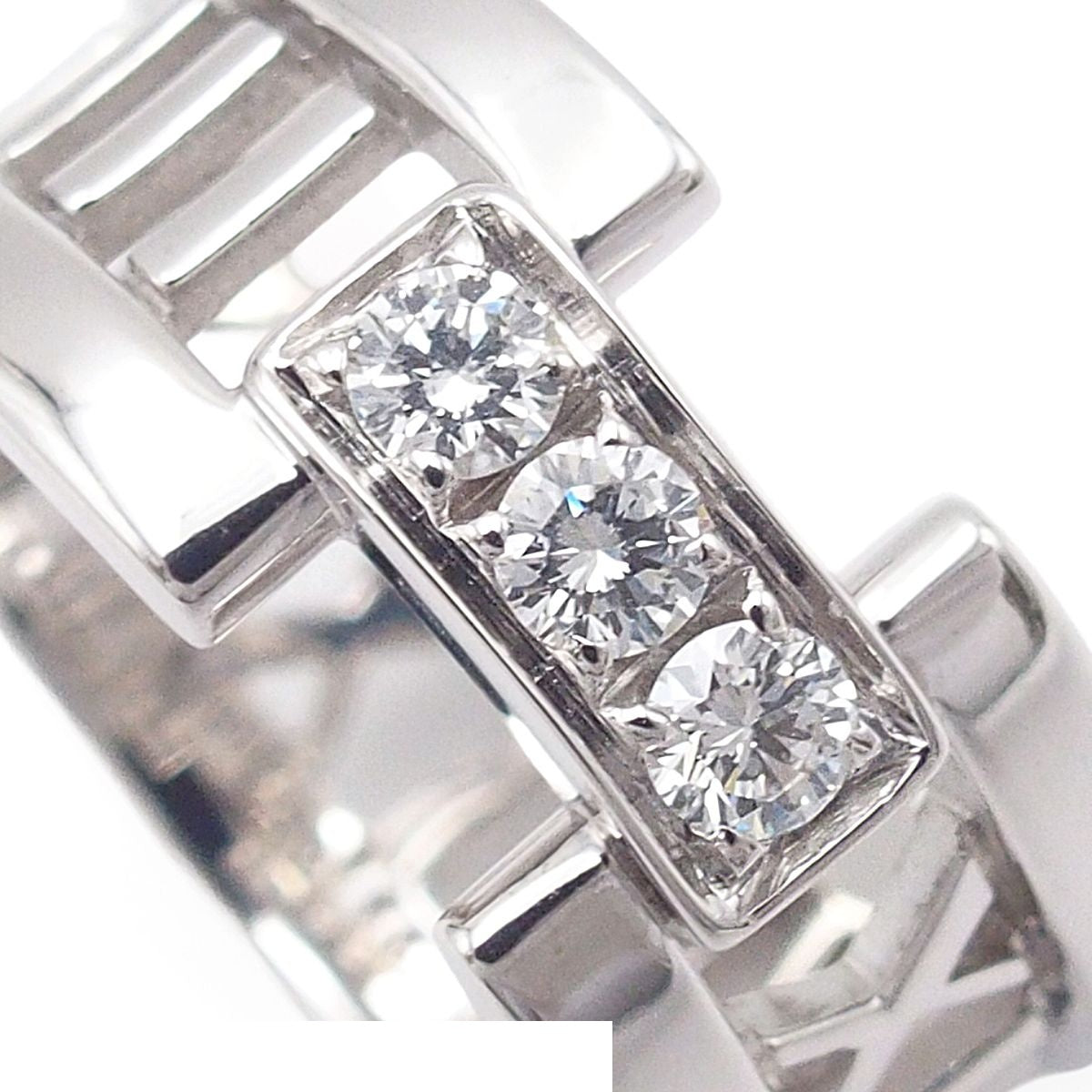 Tiffany & Co Open Atlas Ring White Gold 18K Diamond — view 6