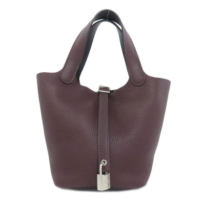 Hermes Picotin Lock PM Eclat Silver Hardware Handbag Taurillon Women