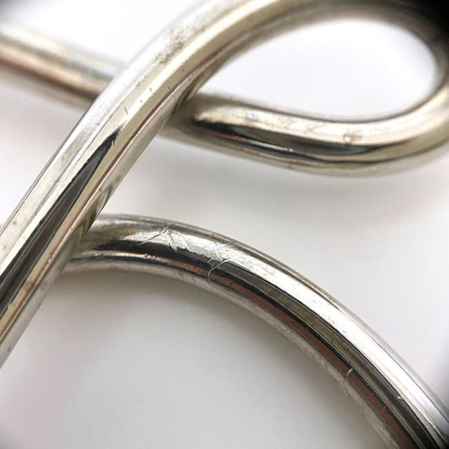 Loewe Key Ring Ec21965 Silver Anagram Metal