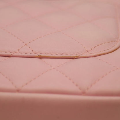 Chanel A25177 No 8 Pink Black Cambon Small Pochette Shoulder Bag Black Quilted