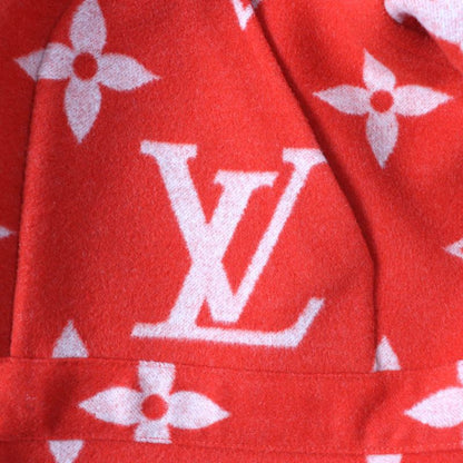 Louis Vuitton 22SS Wool Silk Blend Reversible Giant Monogram LV Logo Leather