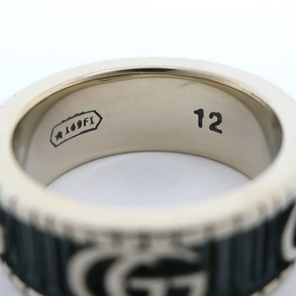 Gucci Double G Silver 925 Size 11.5 Ladies 6.2g Ring