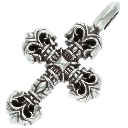 Chrome Hearts Charm Filigree Tiny Silver Necklace Top