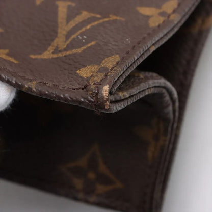 Louis Vuitton Monogram Sac Pura M51140 Leather Tote Bag Shoulder Hand A4 Brown