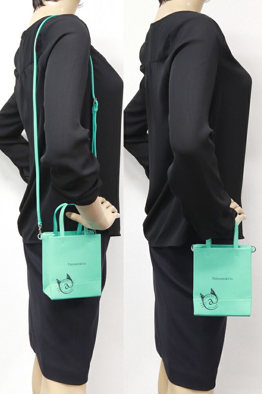 Tiffany & Co Handbag Shoulder Bag Cat Street Mini Shopping 2 Way Bag Calf