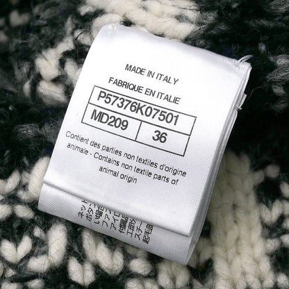 Chanel Wool Knit Coat P57376 Ladies Missing Belt