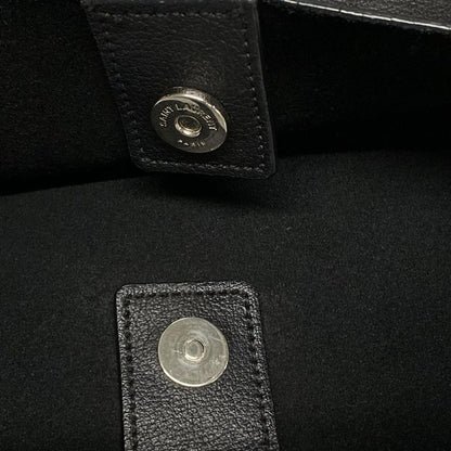 Saint Laurent Paris Tote Bag 410666 Black Fringe Leather