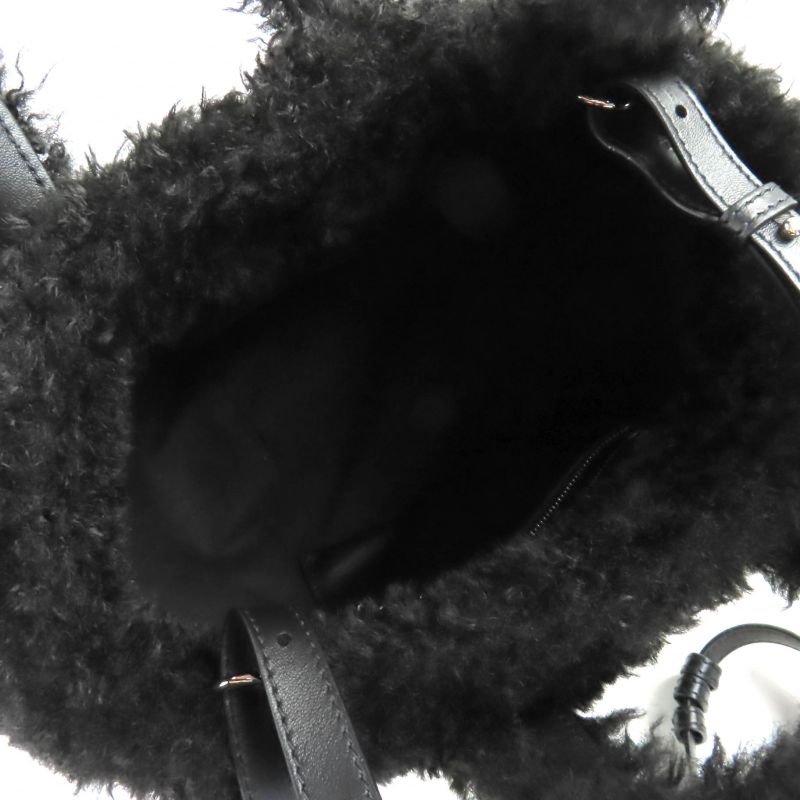 Balenciaga 672793 Everyday 2.0 Xs Logo Embroidered F Fur Shoulder Tote Bag