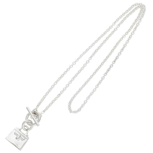 Hermes Amulet Kelly Silver Necklace 43 cm