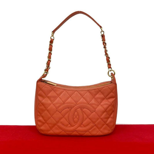Chanel Quilted Caviar Leather Semi-one Shoulder Bag Handbag