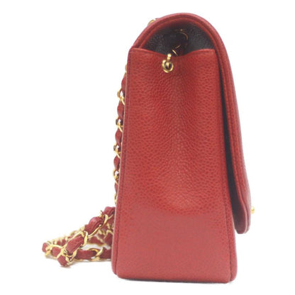 Chanel 2nd Unit Caviar Skin Red Diana 25 Chain Shoulder Bag Shoulder Bag Red