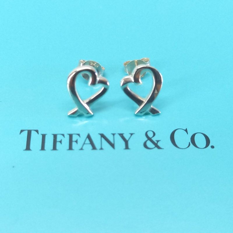 Tiffany & Co Paloma Picasso Loving Heart Stud Earrings 925
