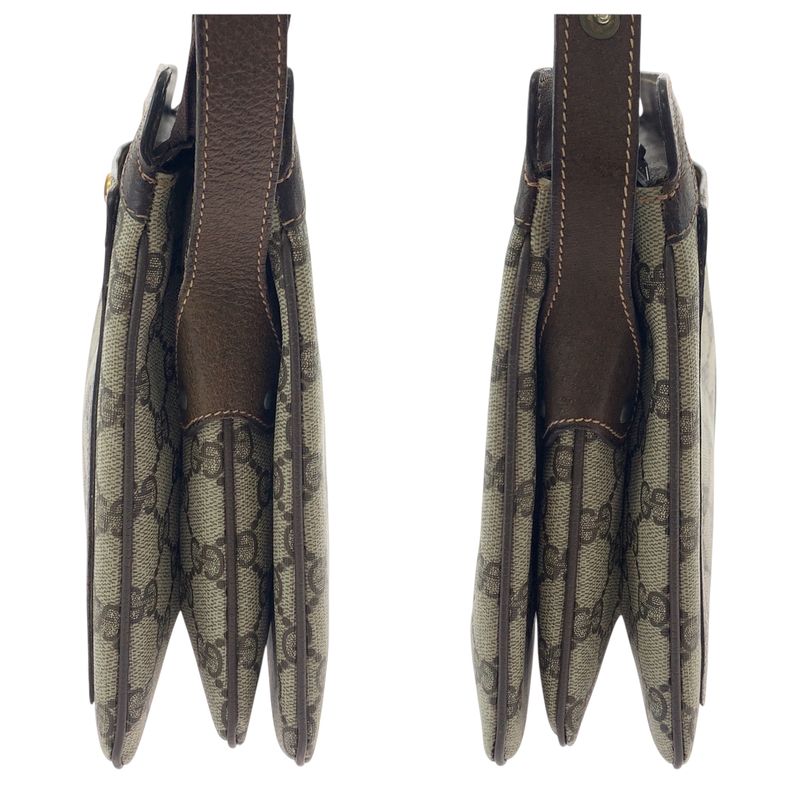 Gucci Vintage Old Gucci Sherry Line Beige Brown GG Supreme Canvas 001 16 4085