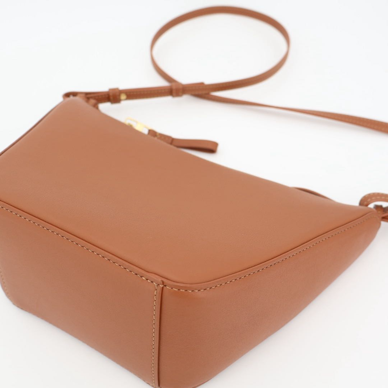 Loewe Hammock Hobo Bag Mini 2 Way Bag Leather Tan Brown
