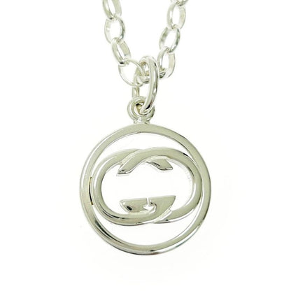 Gucci Silver Double G Necklace 15.0 925 Engraved