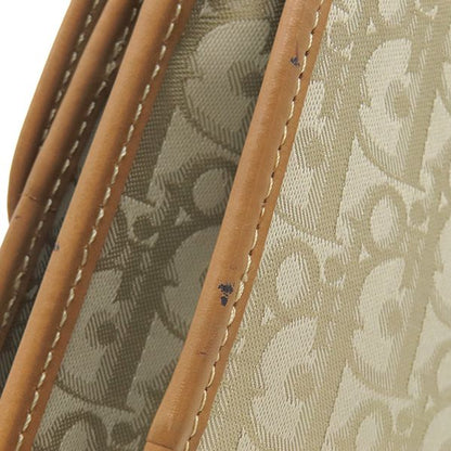 Christian Dior 2way Bag Trotter 2way Handbag Canvas Leather Beige Gold Hardware