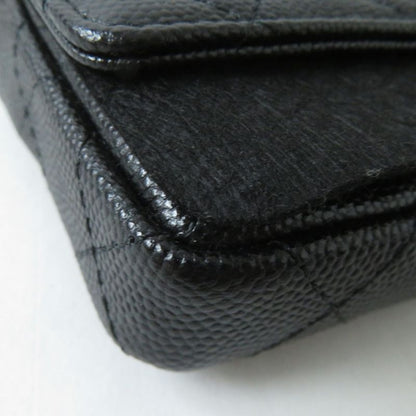 Unused CHANEL Ap2119 Caviar Skin Matelasse Coco Mark Flap Coin