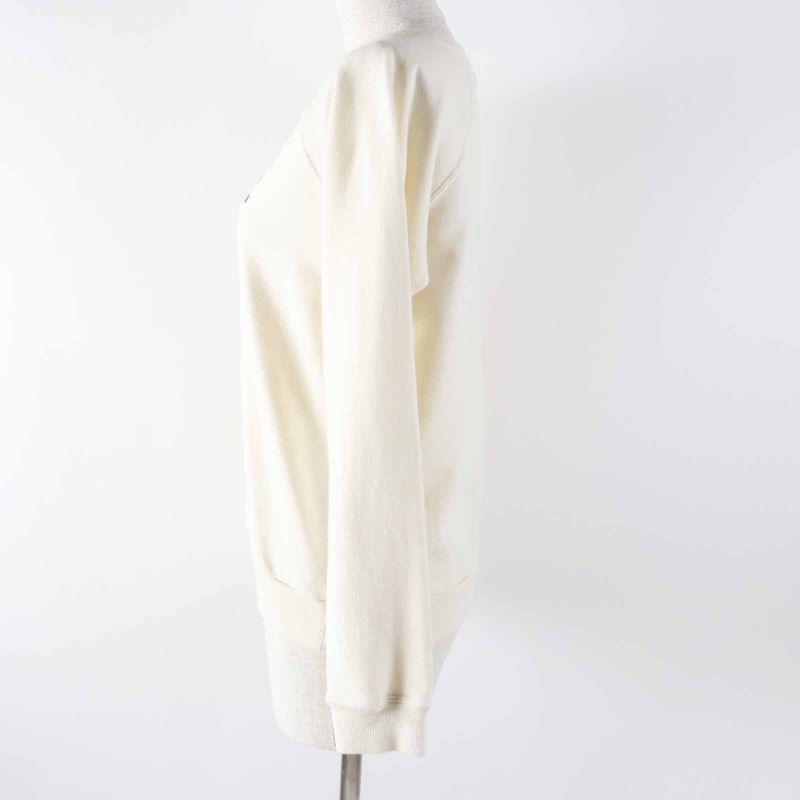 Celine 2y244450i Cotton Cashmere Anchor Print Long Sleeve Sweatshirt Off White