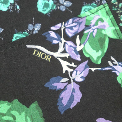  DIOR Homme 293c517a5679 100% Cotton Floral Print Flap Short Sleeve Short