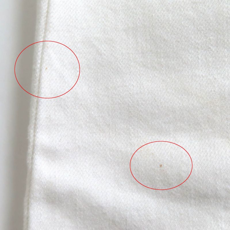 Louis Vuitton 100% Cotton Monogram Ribbon With Logo Button Front Slit White