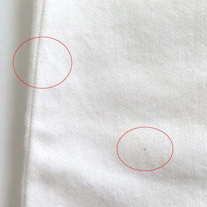 Louis Vuitton 100% Cotton Monogram Ribbon With Logo Button Front Slit White